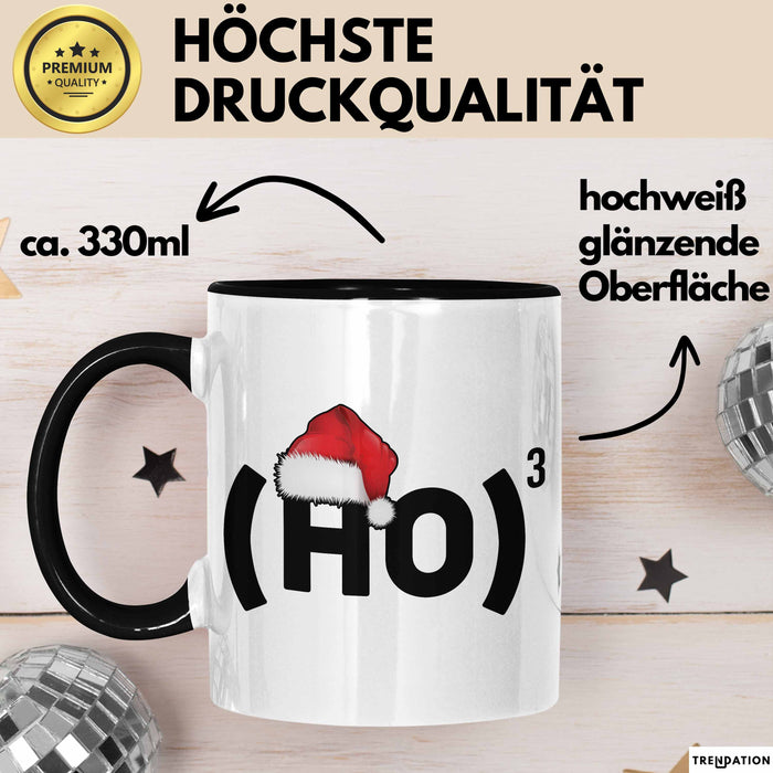 Chemielehrer Unterricht Tasse Geschenk Lustige Geschenkidee Spruch Ho Ho Ho Christmas Santa Trendation