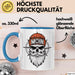 Nautischer Totenkopf Seemann Tasse Geschenk Lustige Geschenkidee Spruch Moin Blau Trendation