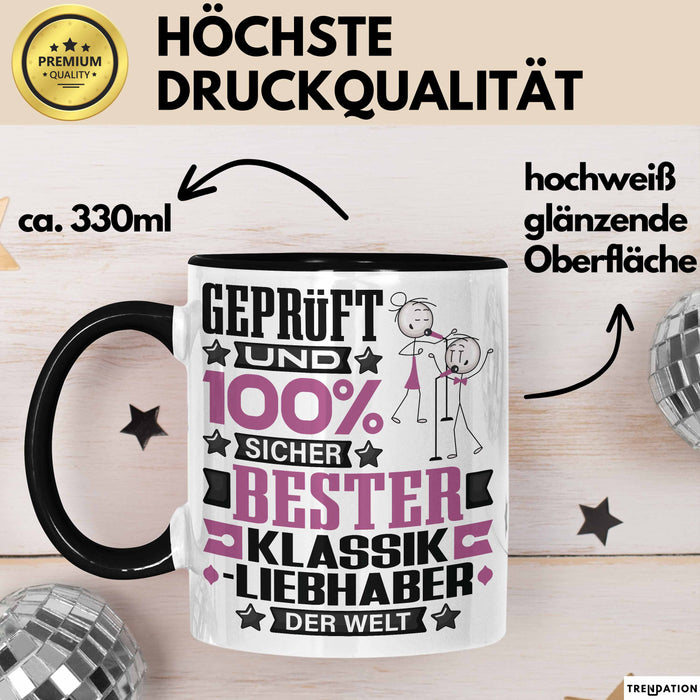 Klassikliebhaber Geschenk Lustiger Spruch für Klassikliebhaber Geschenkidee Bester Klassikliebhaber Der Welt Schwarz Trendation