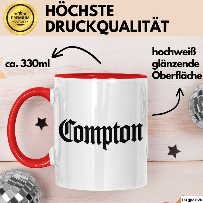Los Angeles LA Kalifornien USA Tasse Geschenk Lustige Geschenkidee Spruch Compton Rot Trendation