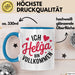 Helga Tasse Geschenk Ich Bin Vollkommen Helga Geschenkidee Geburtstag Blau Trendation