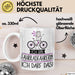 Geschenk für Fahrradfahrerin Tasse Lustige Geschenkidee Geburtstag Ich Bin Fahrradfahrerin Ich Darf Das Weiß Trendation