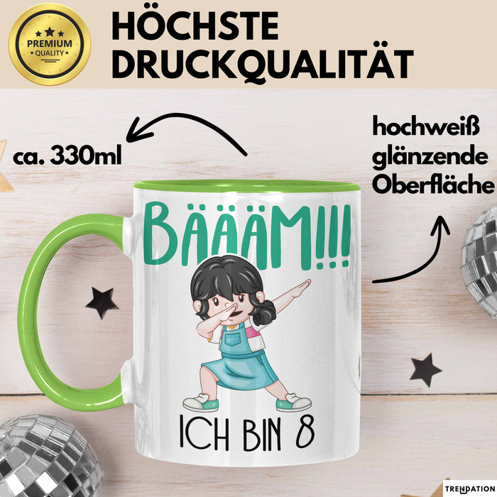 Lustige Tasse Geschenk Bäääm Dab Girl Witziger Spruch Grün Trendation