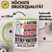 Stiefvater Geschenk Tasse Lustiger Spruch Erheben Sie Sich Der Stiefvater Betritt den Raum Grün Trendation