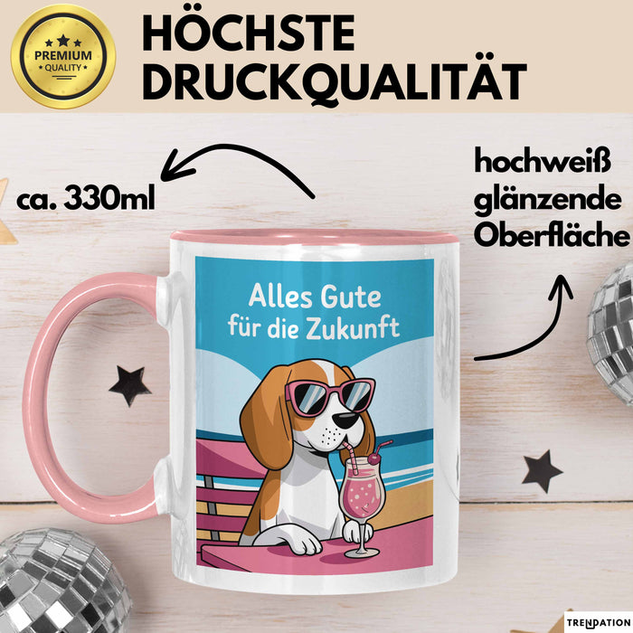 Büroarbeit Kollege Abschied Tasse Geschenk Lustige Geschenkidee Spruch Alles Gute Für Die Zukunft Rosa Trendation