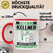 Kellner Tasse Geschenk für Kellner Geburtstag Lustiger Spruch Kaffee-Becher Was Ist Deine Superkraft Rot Trendation