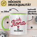 Ilona Tasse Geschenk Ich Bin Vollkommen Ilona Geschenkidee Geburtstag Grün Trendation