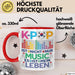KPop Tasse Geschenk Musik Leben Spruch Geschenkidee für Fans Rot Trendation