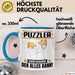 Puzzler Tasse Geschenk für Puzzler Der Mann Der Alles Kann Geschenkidee zum Geburtstag Blau Trendation
