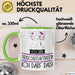 Geschenk für Tierschutzaktivistin Tasse Lustige Geschenkidee Geburtstag Ich Bin Tierschutzaktivistin Ich Darf Das Grün Trendation