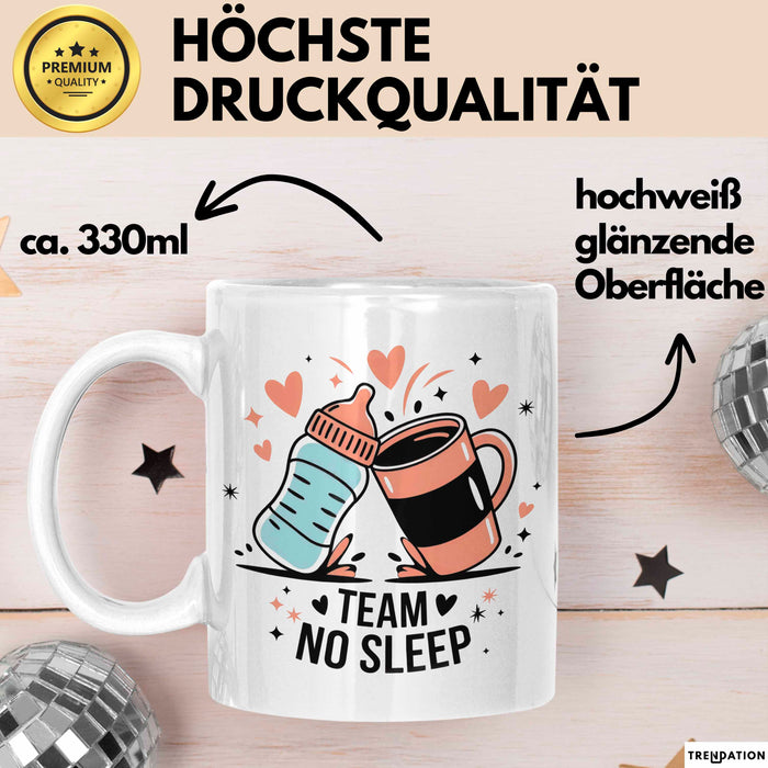 Neue Mama Tasse Geschenk Lustige Geschenkidee Spruch Für Schlaflose Eltern Weiß Trendation