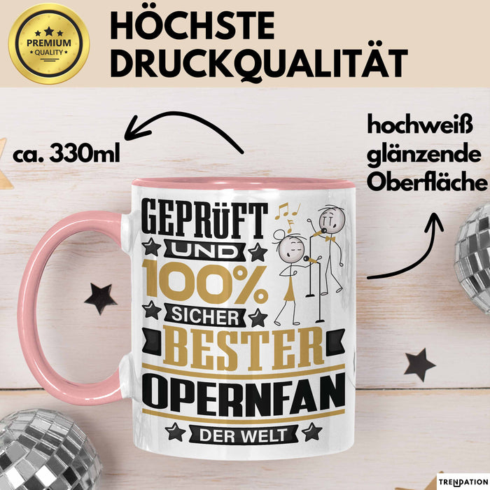 Opernfan Geschenk Lustiger Spruch für Opernfan Geschenkidee Bester Opernfan Der Welt Rosa Trendation