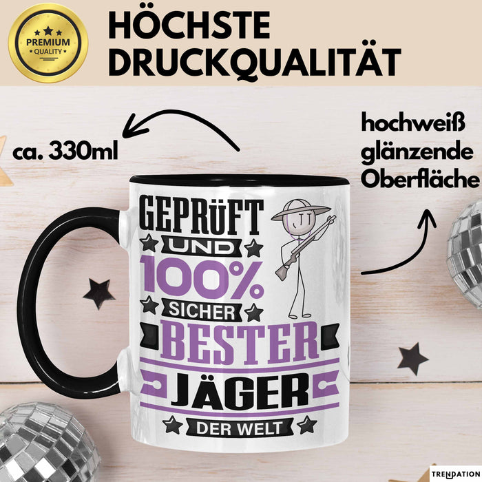 Jäger Geschenk Lustiger Spruch für Jäger Geschenkidee Bester Jäger Der Welt Schwarz Trendation