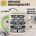 München Tasse Geschenk Heimat Münchener Geschenkidee Kaffee-Becher Bayern Es Gibt 2 Arten von Menschen Münchener Grün Trendation