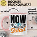 Now We Have The Salad Tasse Geschenk Deutsch Englisch Wortspiel Rosa Trendation