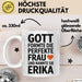 Erika Tasse Geschenk Gott Formte Die Perfekte Frau Erika Geschenkidee Weiß Trendation