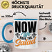Now We Have The Salad Tasse Geschenk Deutsch Englisch Wortspiel Blau Trendation