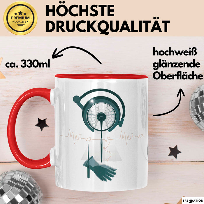Chirurg Tasse Geschenk Lustige Geschenkidee Spruch Für OP Helden Rot Trendation