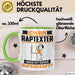 Raptexter Tasse Geschenk für Raptexter Geburtstag Lustiger Spruch Kaffee-Becher Was Ist Deine Superkraft Grün Trendation