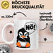 Sarkastischer Pinguin Tasse Geschenk Lustige Geschenkidee Spruch Nö Weiß Trendation