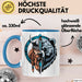 Nordischer Krieger Wikingerbär Tasse Geschenk Lustige Geschenkidee Spruch Blau Trendation