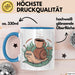 Morgenhasser Tasse Geschenkidee für Muffel Blau Trendation