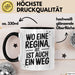 Regina Tasse Geschenk Wo Eine Regina Ist Ist Auch Ein Weg Geschenkidee Becher mit Name Schwarz Trendation