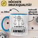 Anwalt Geschenk Tasse So Gut Kann Nur Ein Anwalt Aussehen Geschenkidee Kaffee-Becher Blau Trendation