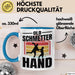 Handball Geschenk Tasse Geschenkidee Handball-Spieler Handballspielerin Mädchen Jungs Kaffee-Becher Old Schmetterhand Blau Trendation