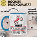 Geschenk für Motorradfahrerin Tasse Lustige Geschenkidee Geburtstag Ich Bin Motorradfahrerin Ich Darf Das Blau Trendation