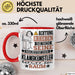Klangkünstler Geschenk Tasse Lustiger Spruch Erheben Sie Sich Der Klangkünstler Betritt den Raum Rot Trendation
