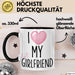 Valentinstag Tasse "I Love My Hot Girlfriend" Geschenk für Freundin Schwarz Trendation