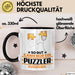 Puzzler Geschenk Tasse So Gut Kann Nur Ein Puzzler Aussehen Geschenkidee Kaffee-Becher Schwarz Trendation