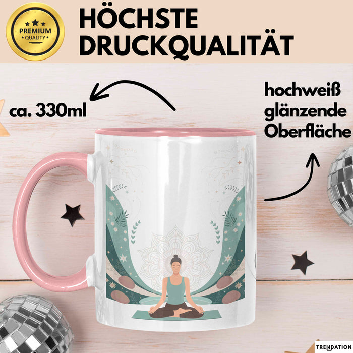 Yoga Lehrer Tasse Geschenk Lustige Geschenkidee Spruch Für Achtsame Seelen Rosa Trendation