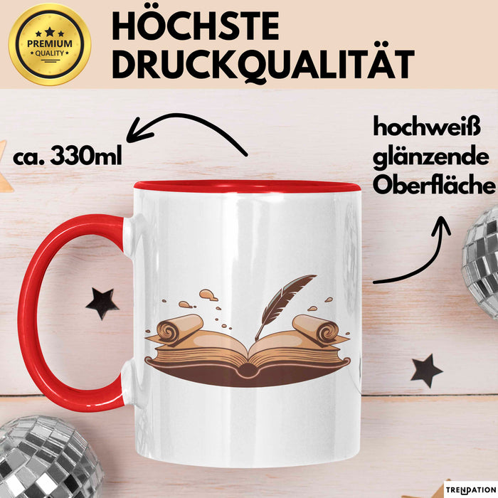 Historiker Tasse Geschenk Lustige Geschenkidee Spruch Für Geschichts Liebhaber Rot Trendation