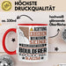Boulderer Geschenk Tasse Lustiger Spruch Erheben Sie Sich Der Boulderer Betritt den Raum Rot Trendation