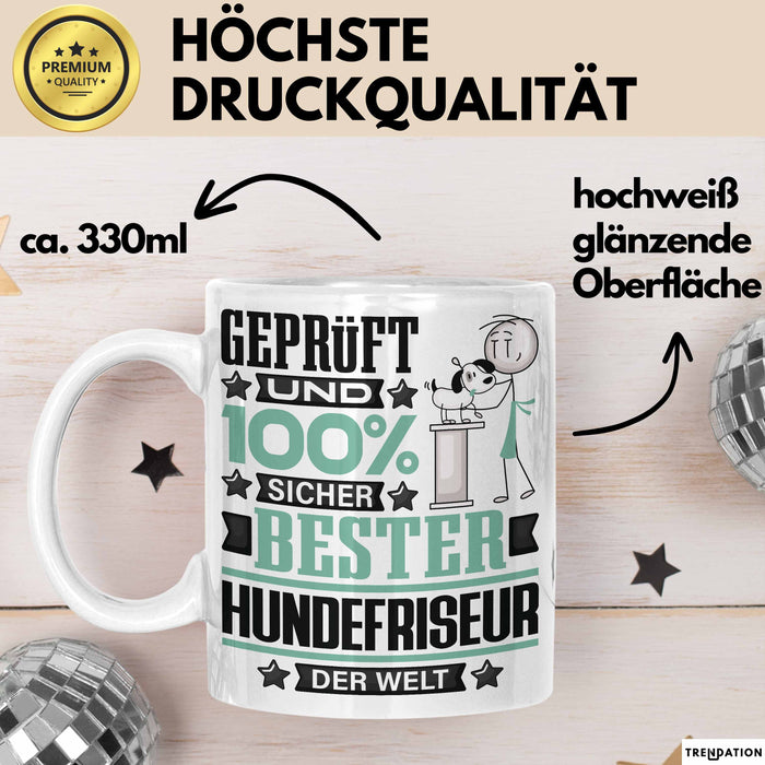 Hundefriseur Geschenk Lustiger Spruch für Hundefriseur Geschenkidee Bester Hundefriseur Der Welt Weiß Trendation