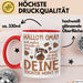 Oma Großmutter Tasse Becher Geschenk Lustige Geschenkidee Spruch Hallo Oma Deine Tochter Nervt Rot Trendation