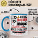 Musiksammlerin Tasse Geschenk Lustiger Spruch Bitte Erheben Sie Sich Seine Majestät Die Musiksammlerin Betritt Den Raum Blau Trendation
