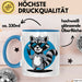 Waschbär Tierliebhaber Tasse Geschenk Lustige Geschenkidee Spruch Blau Trendation