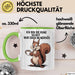 Sarkastisches Eichhörnchen Sarkasmus Tasse Geschenk Lustige Geschenkidee Spruch Ich Bin Die Ruhe Selbst Nur Eben In Nervös Grün Trendation