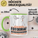 Fotograf Geschenk Tasse Ich Bin Fotograf Aber Sag Doch Einfach Superheld Lustige Geschenkdiee für Fotograf Kaffee-Becher Grün Trendation
