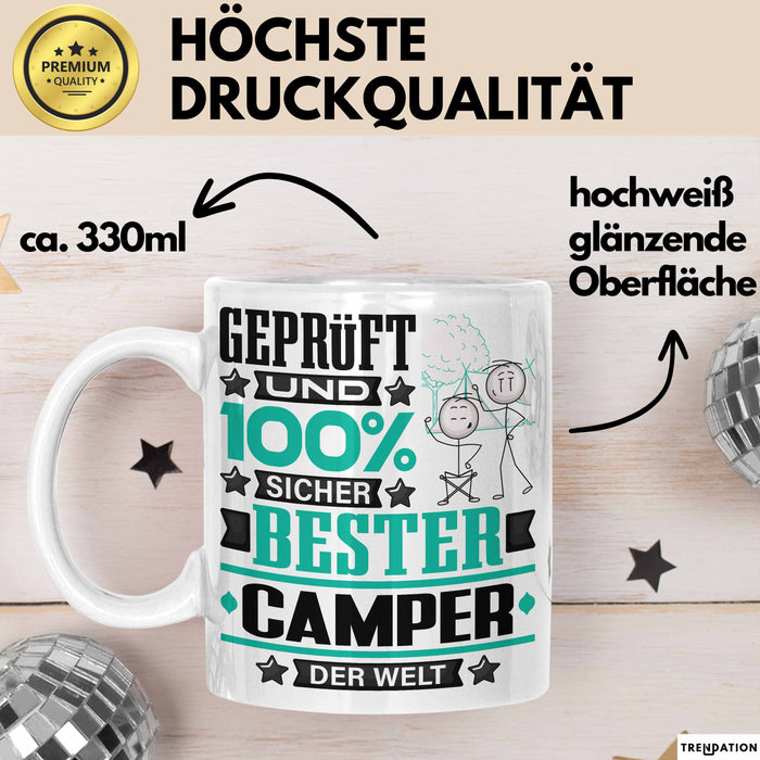 Camper Geschenk Lustiger Spruch für Camper Geschenkidee Bester Camper Der Welt Weiß Trendation