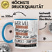 Bungee-Jumperin Tasse Geschenk Spruch Wer Will Schon Prinzessin Sein Wenn Man Auch Bungee-Jumperin Sein Kann Blau Trendation