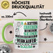 Verkäufer Geschenk Tasse Lustiger Spruch Erheben Sie Sich Der Verkäufer Betritt den Raum Grün Trendation