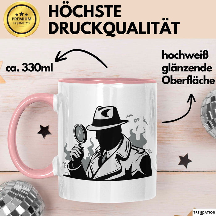 Mystisch Liebhaber Tasse Geschenkidee für Spannungsfreunde Rosa Trendation
