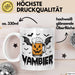 Halloween Tasse Geschenk Vambier Humor Tassen Kaffee-Becher Weiß Trendation