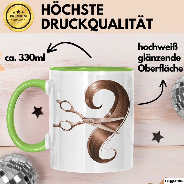 Friseur Tasse Geschenkidee für Haar Künstler Grün Trendation