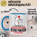 Stiefvater Geschenk Tasse So Gut Kann Nur Ein Stiefvater Aussehen Geschenkidee Kaffee-Becher Blau Trendation