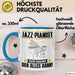 Jazz-Pianist Tasse Geschenk für Jazz-Pianist Der Mann Der Alles Kann Geschenkidee zum Geburtstag Blau Trendation